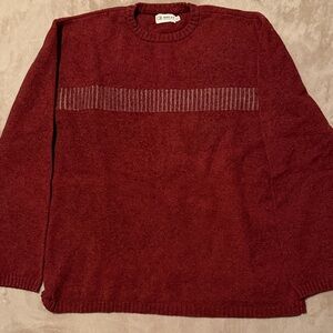 BKE Men's Burgundy Crewneck Sweater